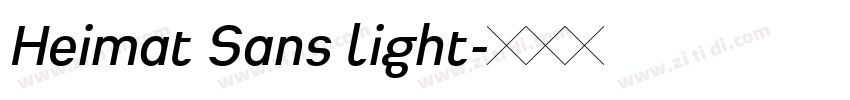 Heimat Sans light字体转换